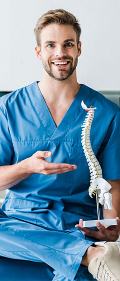 Chiropractor in their clinic